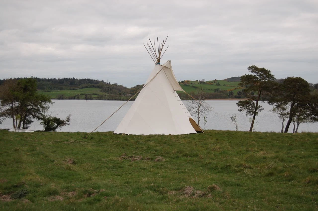 SUNFORGER Marine grade 16' CHEYENNE STYLE tipi/teepee, Door, bag, Lacepins