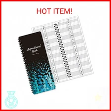 Poluma Salon Appointment Book - 11.5" x 4.7", 2 Columns, Undated, 6 AM - 9 PM, T