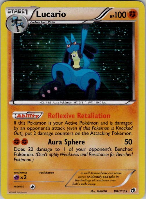 Lucario Legendary Treasures 80/113 NM