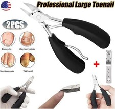 Toenail Clippers for Seniors Thick Toenails, Upgrade Angled Head Large Toe / 