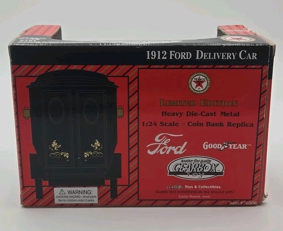 Caja de cambios Texaco 1912 Ford Delivery Car Banco de monedas Diecast escala 1:24 edición limitada. Foto 3 de 3