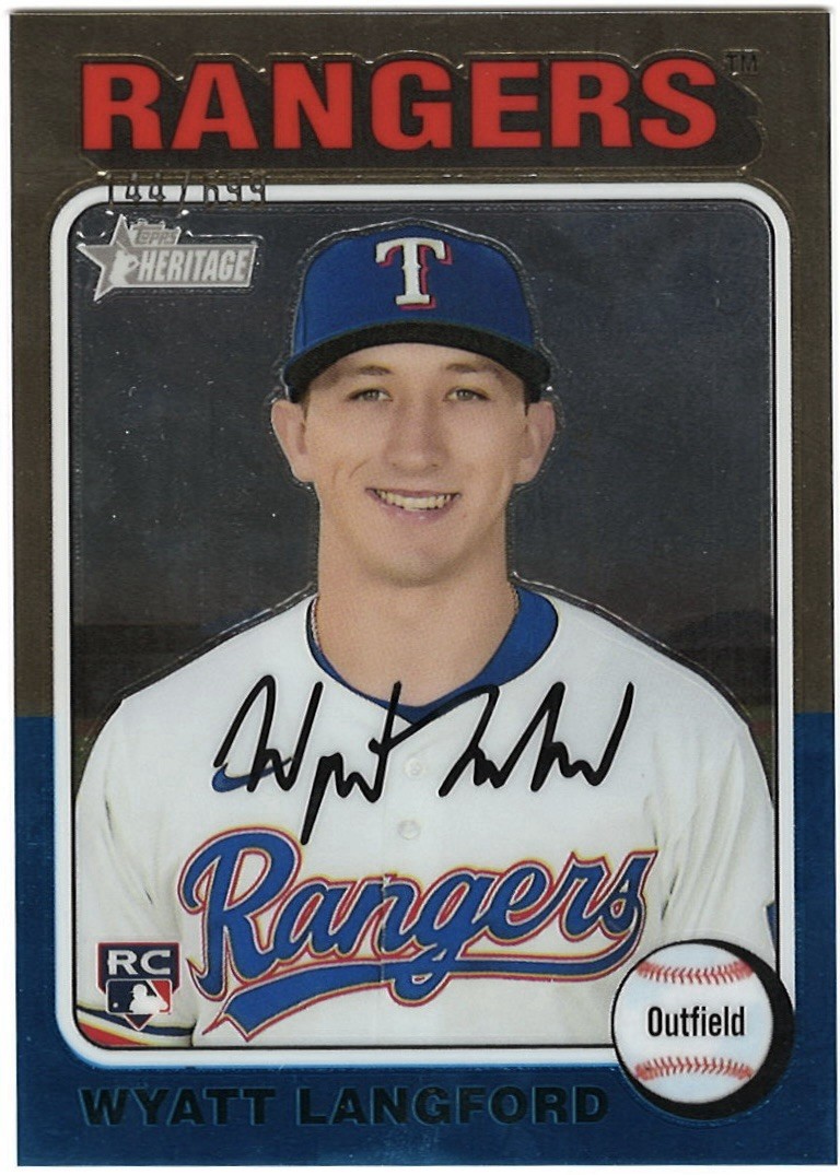 2024 Topps Heritage High Number - Rookies Wyatt Langford #581 Chrome /699 (RC)