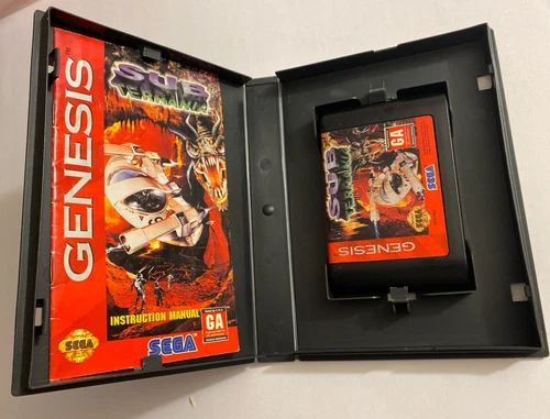 Sub Terrania Sega Genesis w/ Manual Case No Cover Art