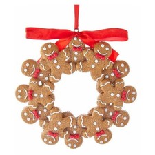 Gingerbread Boy Wreath Christmas Tree Ornament T2592