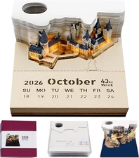 3D Calendar 2026, Pen Holder Tree House, Detachable Calendar 2026, DIY Desktop D