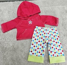 American Girl Bitty Twins Doll Berry Dots Outfit - Hoodie  Pants Only - Retired