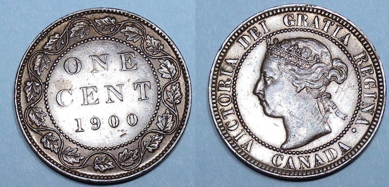 1900 CANADA VICTOIA CENT UNC CANADA AUCTION COMP $94 #583-13
