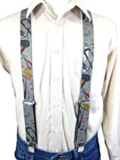 Men's, Gray Hand Tools, XL, 1.5", Adj. Suspenders / Braces, Made in the USA