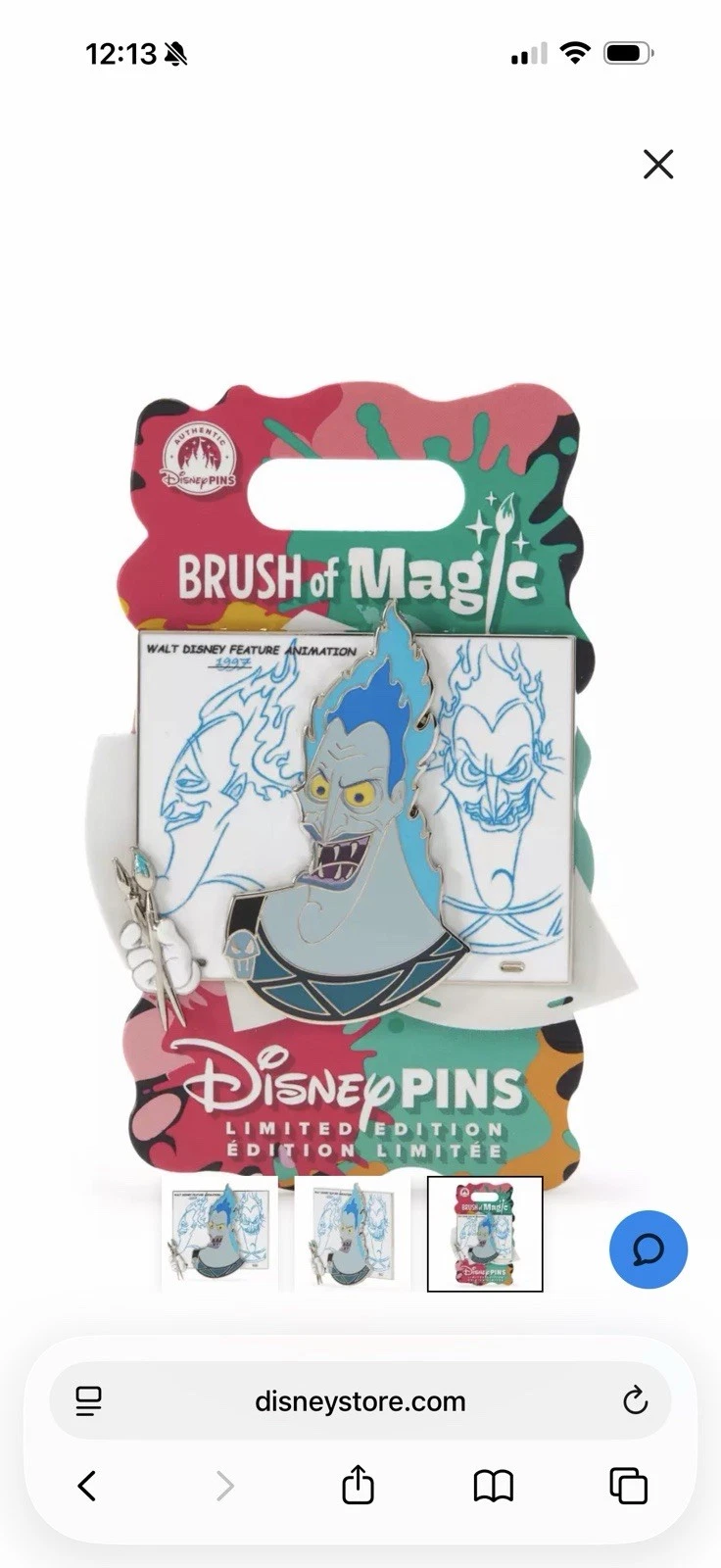 Disney Brush of Magic HADES Limited Edition Pin LE 3750