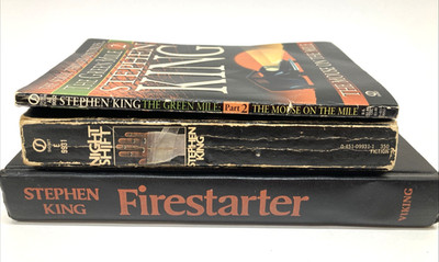 Stephen King Book Lot Firestarter HC - NIGHT SHIFT PB - The Mouse on the Mile PB