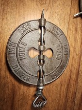 Vintage 8 Inch Cast Iron Stove Pipe Damper - CLEANED