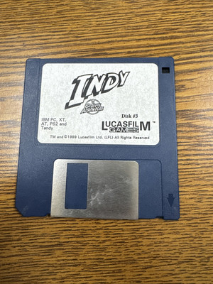 Vtg 1989 Indy Graphic Adventure Floppy Disk #3