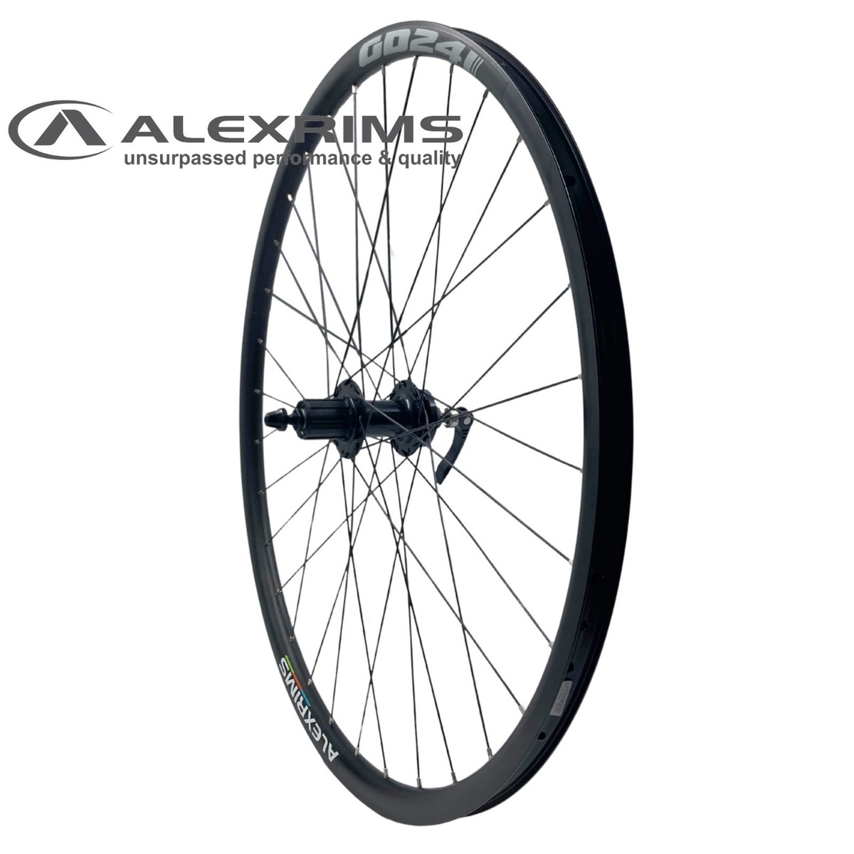 Alex GD24 700 Black Rear Tubeles Ready Disc Cassette Type Wheel QR