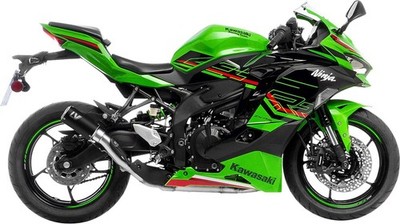 LEOVINCE 15409SBU LV Corsa S Black Edition Slip-On Muffler - Kawasaki ZX-4R/RR