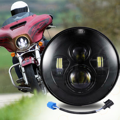 85W 7'' inch LED Headlight High&Low Beam For Harley Davidson Touring Road King US