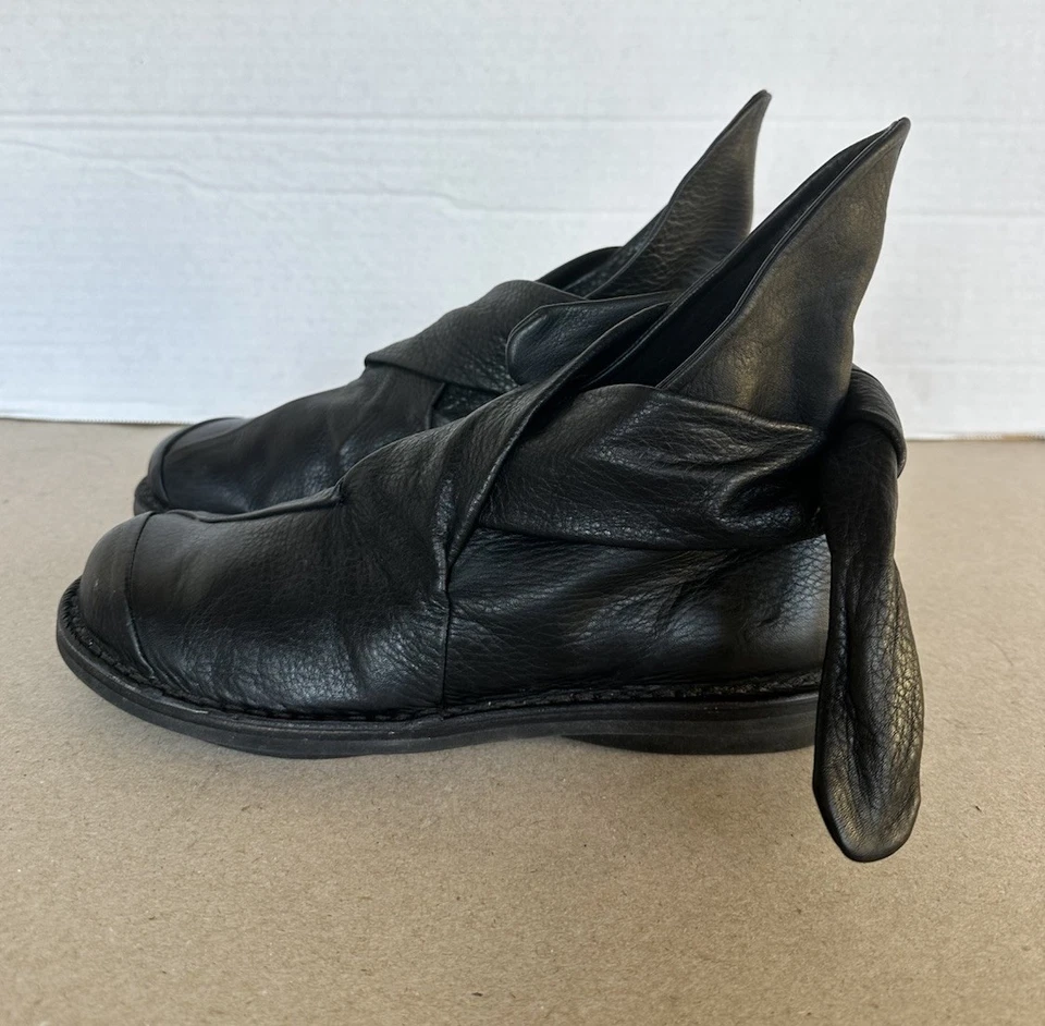 Sapatos femininos Trippen de couro preto macio 38 EUA 7,5 janeiro F - Fabricado na Alemanha - Imagem 4 de 4