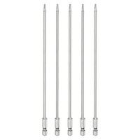 "5 StüCk T10 Sicherheits Torx Bit 1/4\" Sechskantschaft 8\" Lang S2 Stahl"
