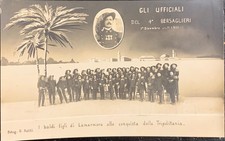 🧧🧧 Cartolina Guerra Italo-Turca - Gli Ufficiali del 4° Bersaglieri  1911