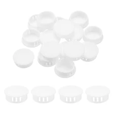 32Pcs 28mm(1 1/8') White Nylon Plastic Round Locking Hole Plugs Insert End Caps