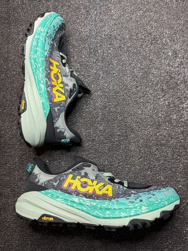 Hoka One Speedgoat 6 Women’s Size 8.5 ‘Black/Aloe Vera’ Running Shoes