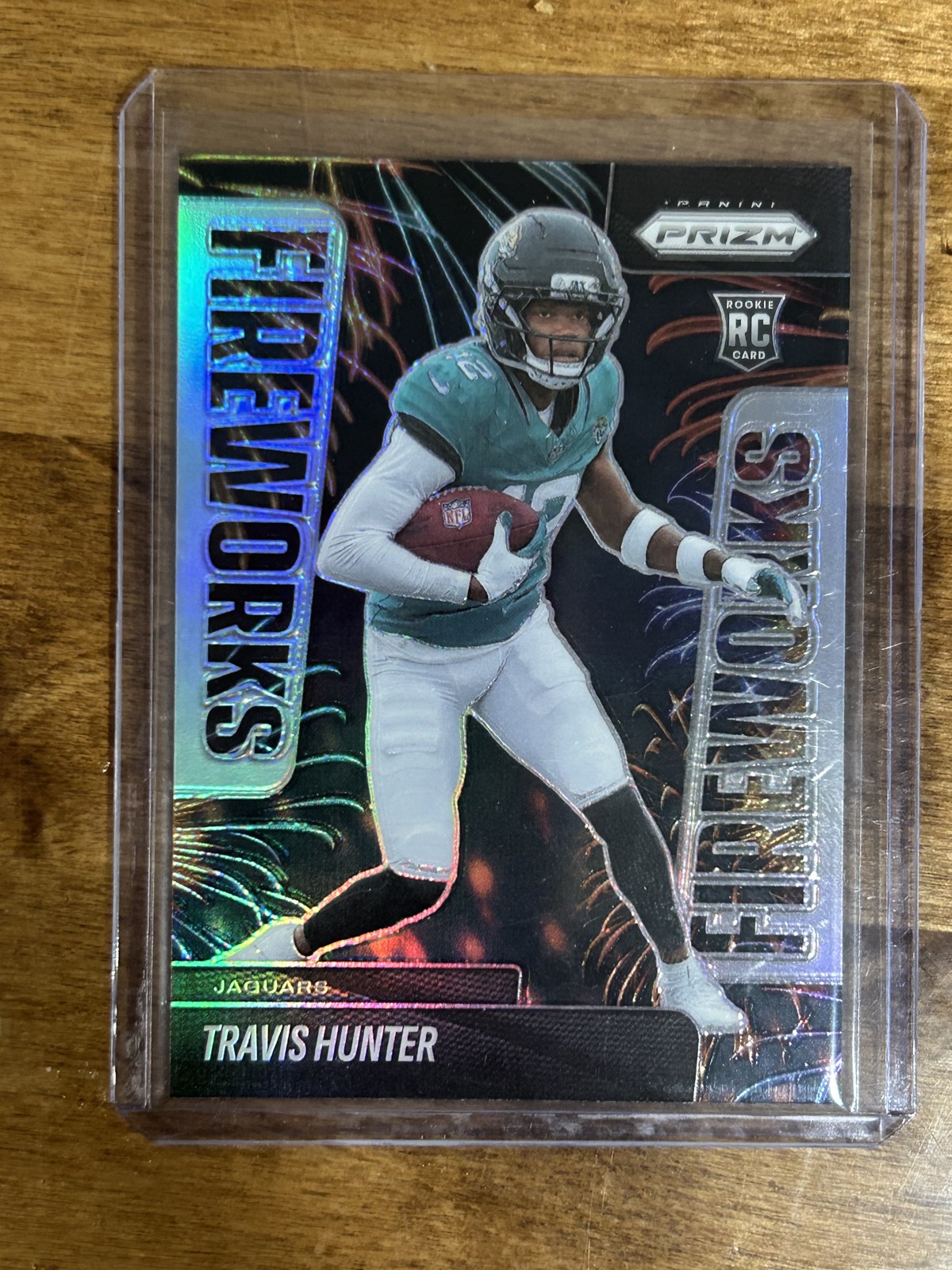 2025 Panini Prizm - Fireworks Travis Hunter #13 Silver Prizm (RC)