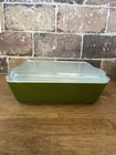 Vintage Pyrex Refrigerator Dish With Lid Verde Green 503