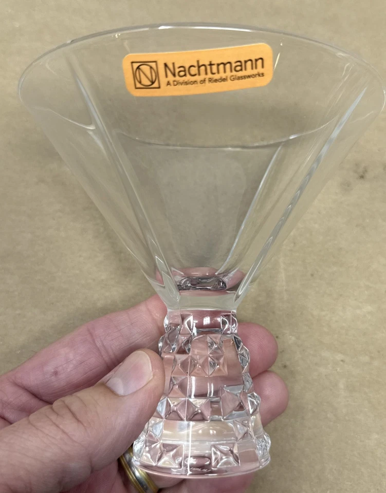 6 件套 Nachtmann 朋克马提尼玻璃镶嵌 Stem Cosmo 鸡尾酒 - 二手 — 第 2/4 张图片