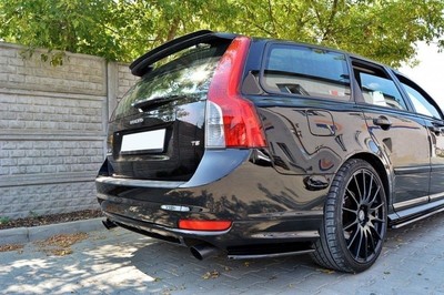 Heck Spoiler Aufsatz Abrisskante passend für Volvo V50F R-DESIGN schwarz Hochgla