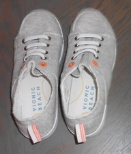 Vionic Beach Pismo H7700FH256 Sneakers Women's Grey Denim Casual Shoes Size 6
