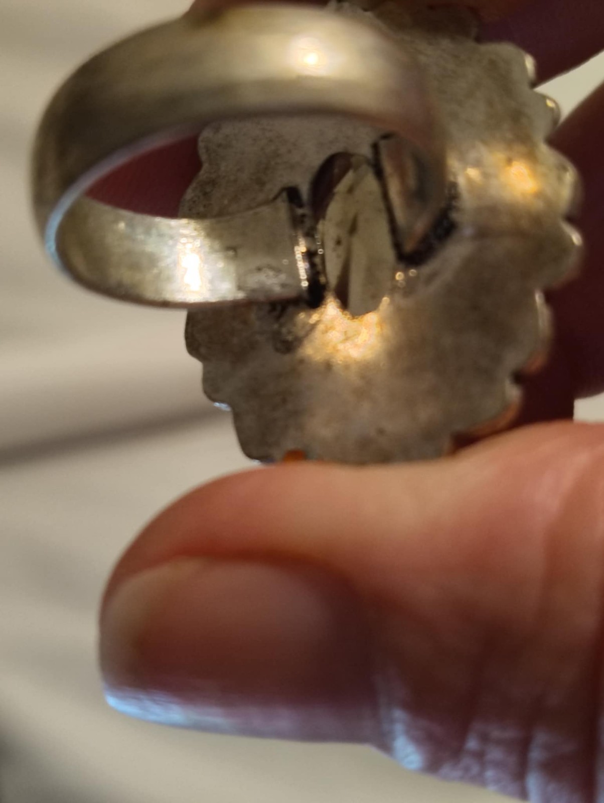 Victorian-Inspired Statement Silver Tone Filigree… - image 6