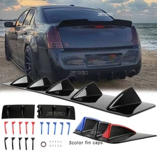 Gloss Black Rear Lower Bumper Diffuser 5 Fins Spoiler For Chrysler 300 300C SRT