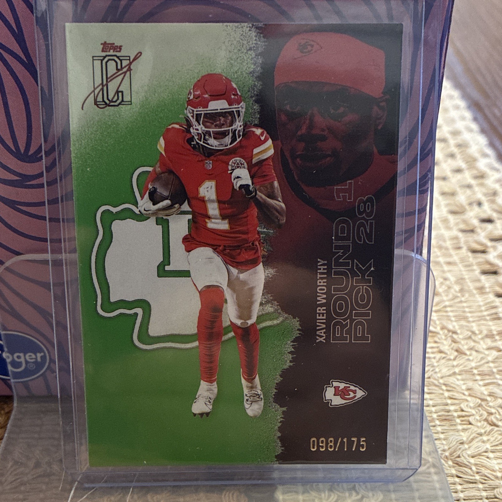 Topps 2025 Signature Class Xavier Worthy Chiefs Rookie Pick RC #28 /175