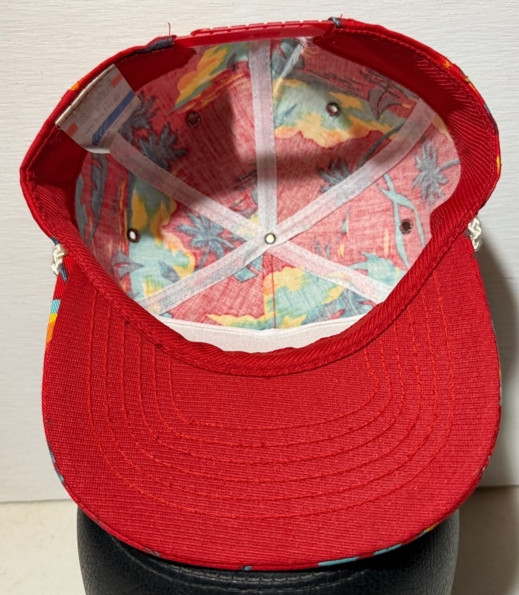 Vintage San Sun Integrated Tug-Barge-HSTC-1 M.V Moku Pahu Hawain Rope Hat Red