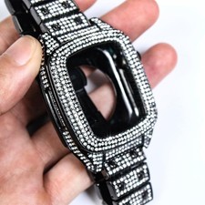 Diamond Watch Band for Apple Watch 44mm 45mm SE Series 8/7/6/5/4 Bling Strap
