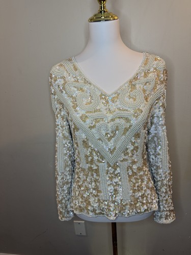 Fantasy By Lisa Kane 80’s Vintage Beaded Women’s Blouse