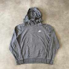 Nike Hoodie Womens Large Pullover Vintage Spell Out Sweatshirt, Marled Grey