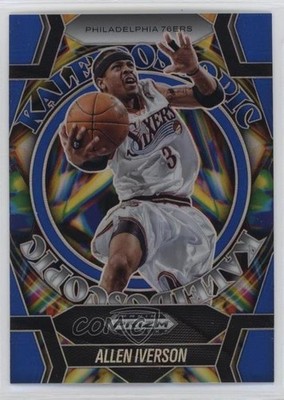 2024-25 Panini Prizm Black Kaleidoscopic Blue 124/199 Allen Iverson #29 HOF s3g