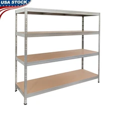 Heavy Duty Galvanized Steel Storage Shelf Adjustable Rack Garage Workshop New