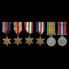 WW2 British 1939-45 Africa Italy France & Germany Star Medal Group Defence Medal