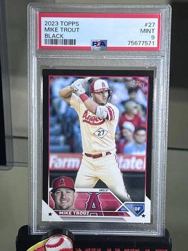 2023 Topps Mike Trout /72 Black #27 Angels