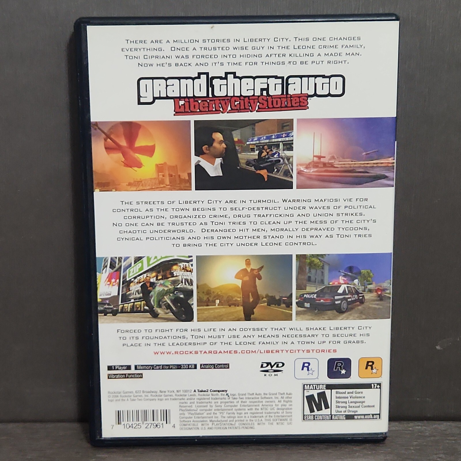 Grand Theft Auto Liberty City Stories PlayStation 2 PS2 Complete Video Game
