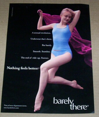 1999 print ad page - Barely There lingerie underwear panties GIRL advertising