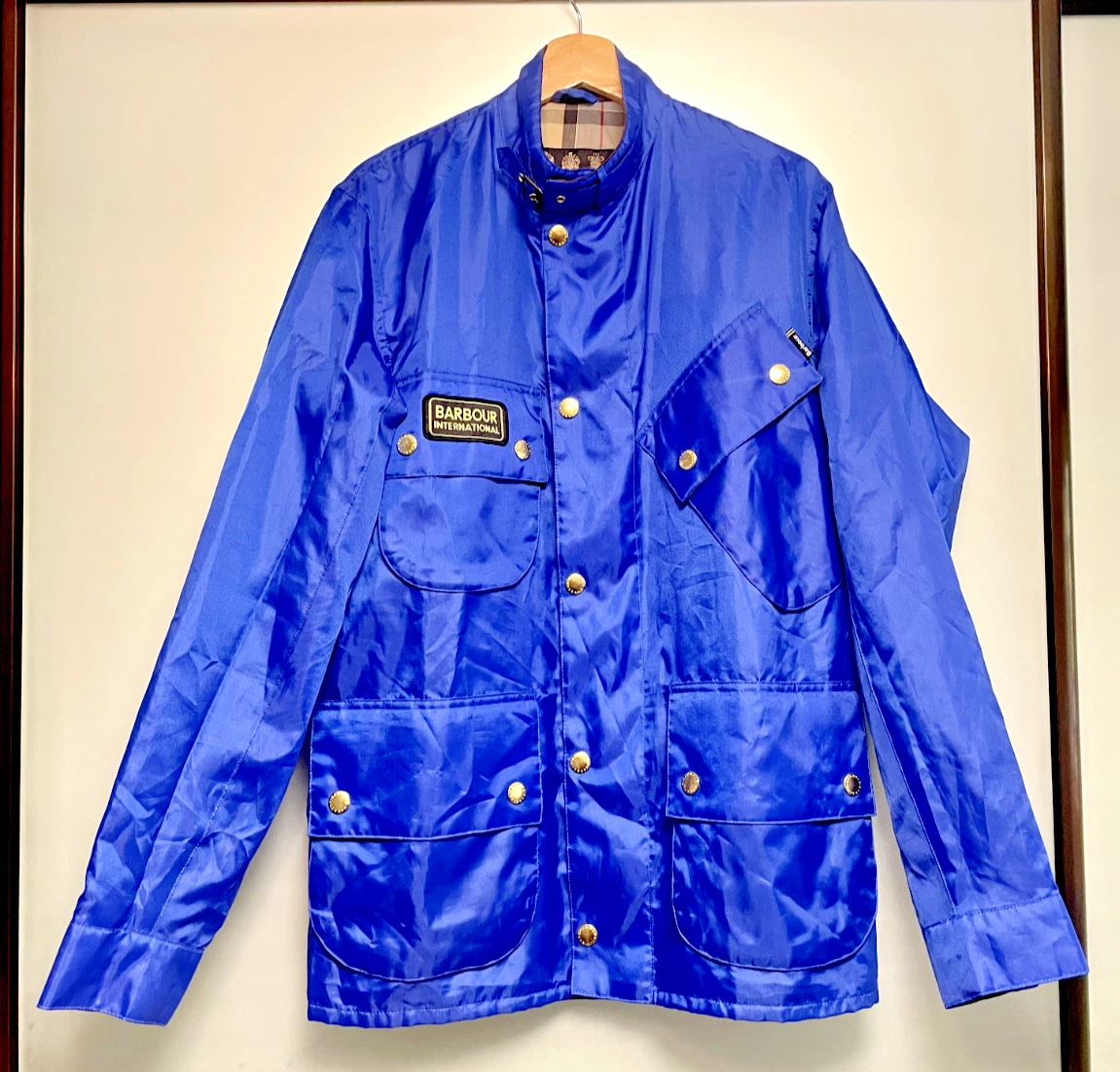 Barbour International A7 Bright Brass blue Jacket Men s Size M