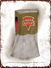 1908 Keen Kutter Simmons Axe Head Cutlery Metal Sign 9x12" A911