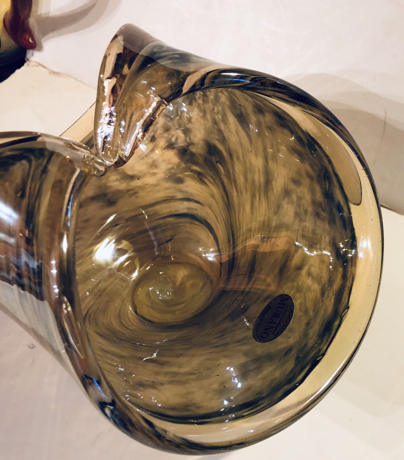 MURANO Vetro Eseguito Secondo La Tecnica Dei Maestri Di Art Glass Amber