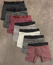 BB2204S NEW EXPRESS UNDERWEAR 140 LOT OF 7 STRETCH COTTON BOXER BRIEFS SZ S