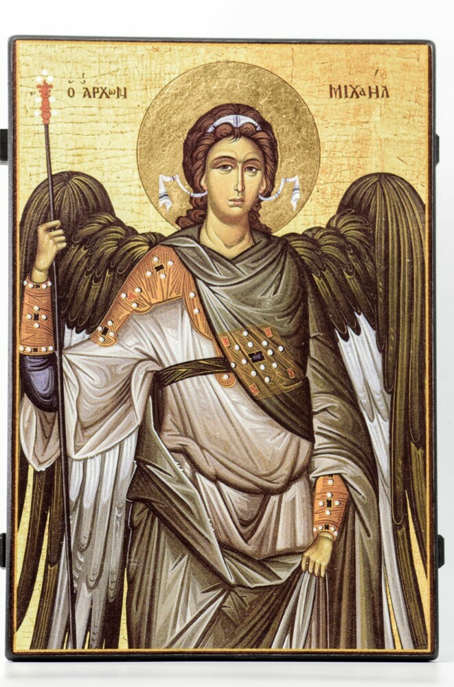 Icon икона Ikone Schutzengel Michael 29 Х 20 cm. Ангел Хранитель