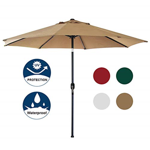 9ft Outdoor Aluminum Patio Umbrella Market Striped With Push Button Black Whit 724190826300 Ebay