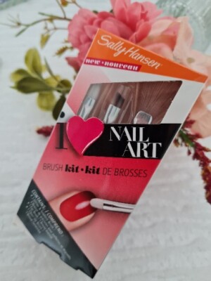 2×SALLY HANSEN I Love Nail Art 415/ 3Stück Brush Kit De Brosses. Neu 