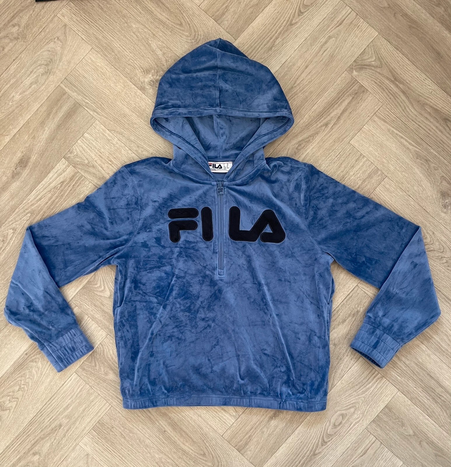 Felpa con cappuccio mezza zip FILA Y2K Spellout